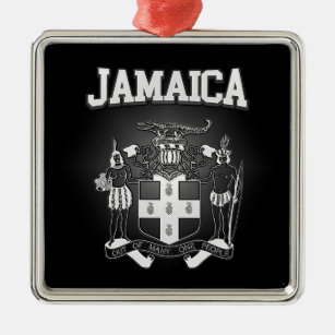 Jamaika-Wappen Silbernes Ornament
