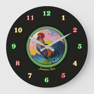 Jamaika-Zeit Große Wanduhr
