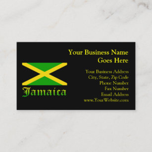Jamaikaflagge, -SCHWARZES, -GRÜN und -GELB Visitenkarte