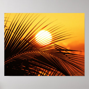 JAMAIKAN SUNSET TROPICAL FOTOGRAFIE NATURE WALLPA POSTER