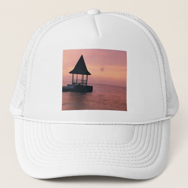 Jamaikaner Sunset Truckerkappe (Vorderseite)