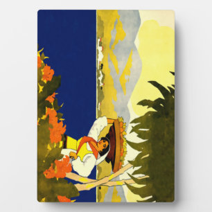 Jamaikanerin mit Obst Fotoplatte