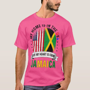 Jamaikanisch-amerikanischer Patriot Herz ist aus J T-Shirt