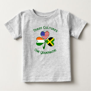 Jamaikanisch Irisch Amerikanische Flaggen Kleeblat Baby T-shirt