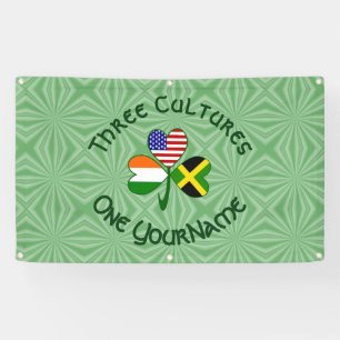 Jamaikanisch Irisch Amerikanische Kleeblattflagge  Banner