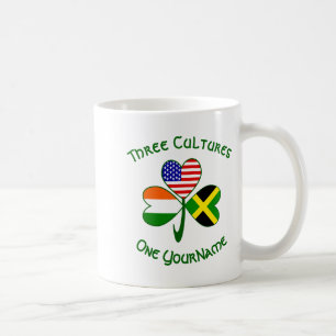 Jamaikanisch Irisch Amerikanische Kleeblattflagge Kaffeetasse