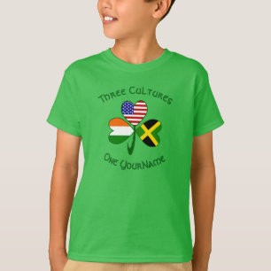 Jamaikanisch Irisch Amerikanische Kleeblattflagge T-Shirt
