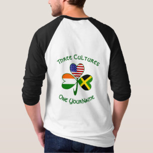 Jamaikanisch Irisch Amerikanische Kleeblattflagge  T-Shirt