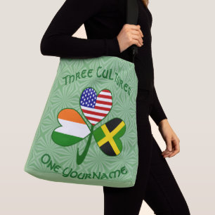 Jamaikanisch Irisch Amerikanische Kleeblattflagge  Tragetaschen Mit Langen Trägern