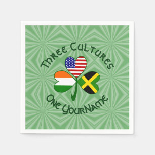 Jamaikanisch Irisch Amerikanischer Kleeblatt Perso Serviette