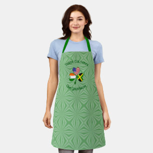 Jamaikanisch Irisch Amerikanischer Shamrock Person Schürze
