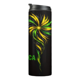 Jamaikanisch patriotisch bunt thermosbecher