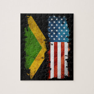 Jamaikanische amerikanische Flagge Jamaika USA Puzzle