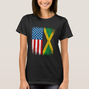 Jamaikanische amerikanische Flagge Usa Jamaica Col T-Shirt