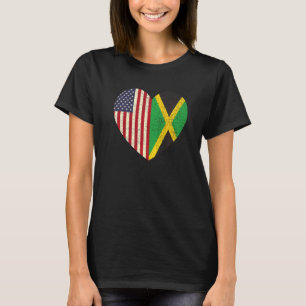 Jamaikanische amerikanische Liebe Jamaika und USA T-Shirt