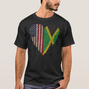 Jamaikanische Amerikanische Liebe Jamaika und USA T-Shirt