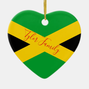 Jamaikanische Flag  personalisierte Keramik Ornament