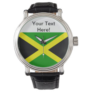 Jamaikanische Flagge Armbanduhr