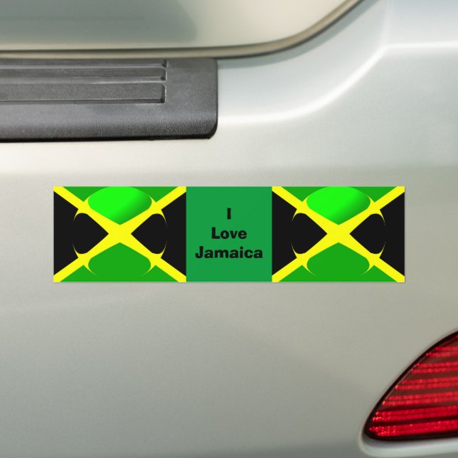 jamaikanische Flagge Autoaufkleber (Auf Auto)