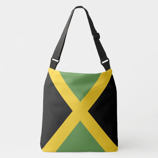 jamaikanische Flagge Cross Body Bag Tragetaschen Mit Langen Trägern (Vorderseite)