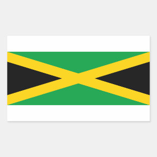jamaikanische Flagge, Flagge Jamaikas Rechteckiger Aufkleber