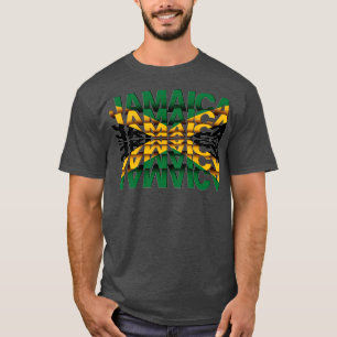 jamaikanische Flagge Gedreht Texteffekt T-Shirt
