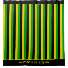 jamaikanische Flagge gefärbt gestreift Duschvorhang