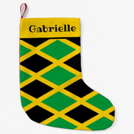 Jamaikanische Flagge gemustert Kleiner Weihnachtsstrumpf