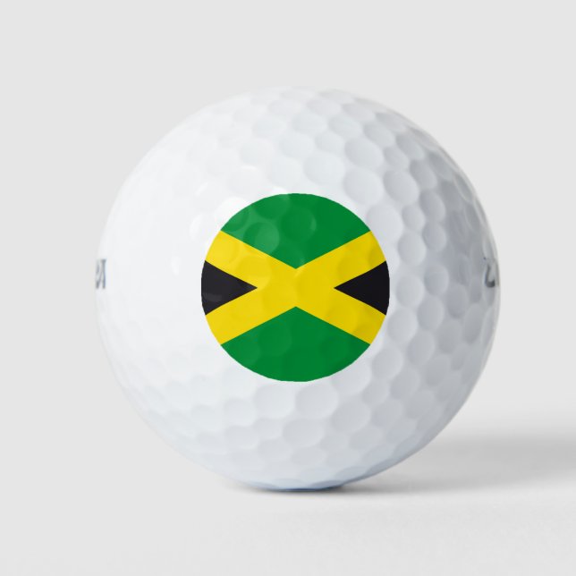 Jamaikanische Flagge Golfball (Vorderseite)