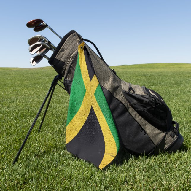 jamaikanische Flagge Golfhandtuch (Gras)
