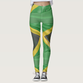 Jamaikanische Flagge Grüne Yoga Pants Leggings