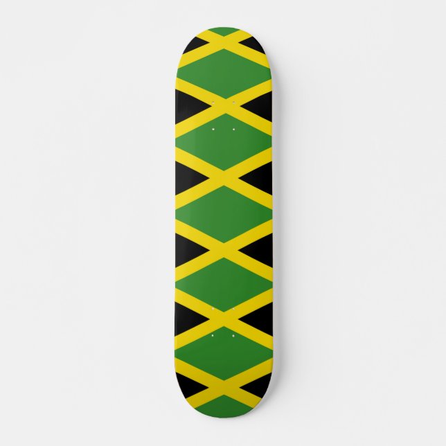 Jamaikanische Flagge Jamaica Colors Geometric Must Skateboard (Vorne)