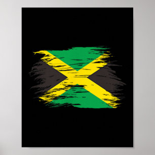 Jamaikanische Flagge Jamaica Souvenir Liebe Reise  Poster