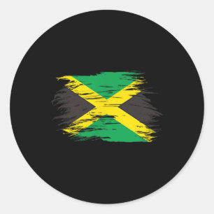Jamaikanische Flagge Jamaica Souvenir Liebe Reise Runder Aufkleber
