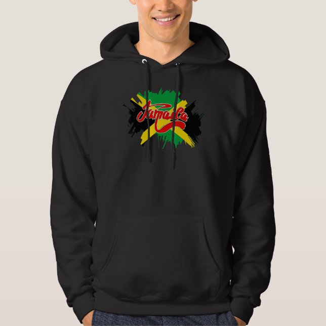 Jamaikanische Flagge Jamaika Karibik Proud Men Ki Hoodie (Vorderseite)