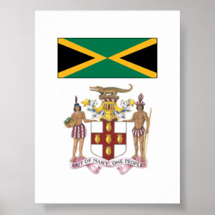 Jamaikanische Flagge & kulturelle Symbole Stolz Poster