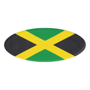 Jamaikanische Flagge Namenschild