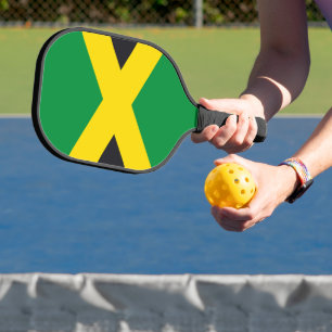 Jamaikanische Flagge Pickleball Schläger