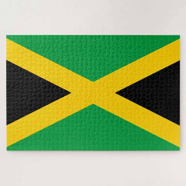 jamaikanische Flagge Puzzle (Horizontal)
