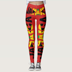 Jamaikanische Flagge Rote Leggings