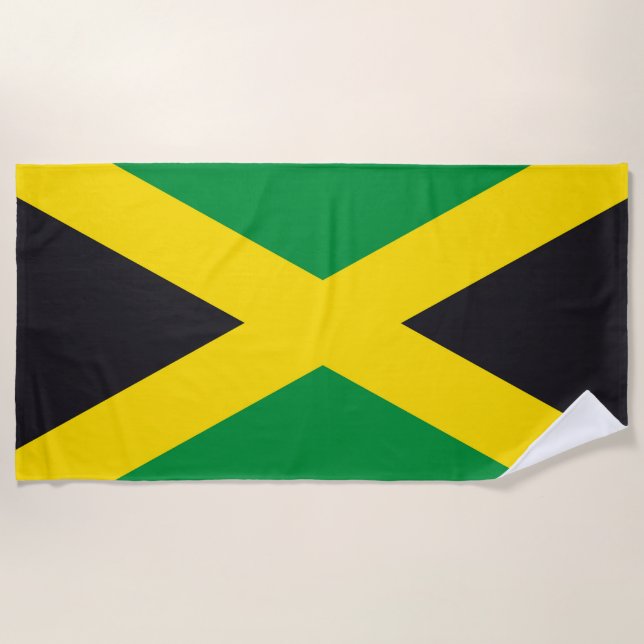 Jamaikanische Flagge Strandtuch (Vorderseite)