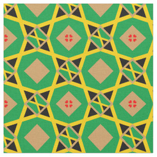 Jamaikanische Flagge und jamaikanische Trendy Fabr Stoff