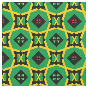 Jamaikanische Flagge und jamaikanische Trendy Fabr Stoff