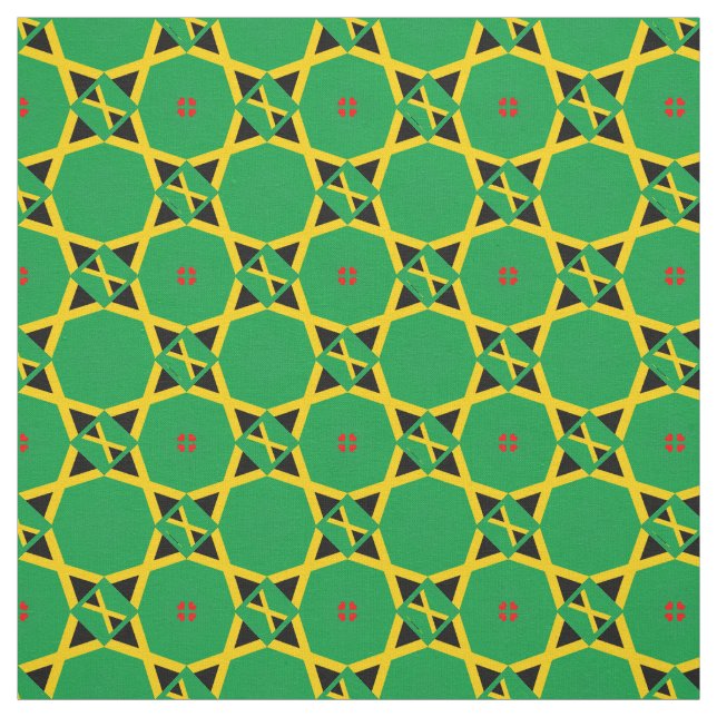 Jamaikanische Flagge und jamaikanische Trendy Fabr Stoff (Muster)