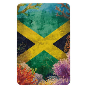 Jamaikanische Flagge unter Wasser Magnet