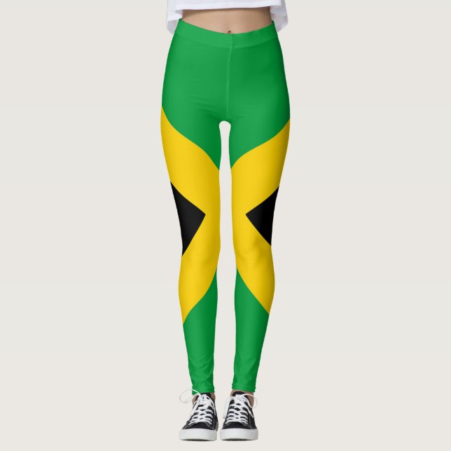 Jamaikanische Flagge voll II Leggings (Vorderseite)