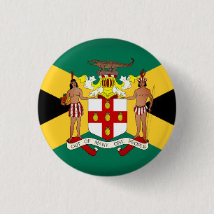 jamaikanische Flagge/Wappen Button