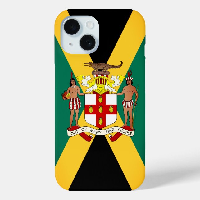 jamaikanische Flagge/Wappen Case-Mate iPhone Hülle (Rückseite)