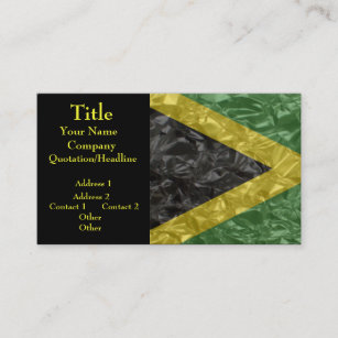 jamaikanische Flagge - zerknittert Visitenkarte