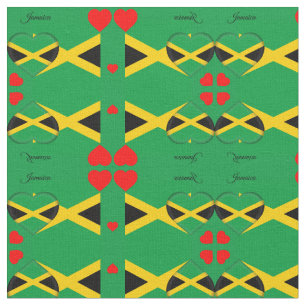 Jamaikanische Flaggenfabrik und Jamaica Herzenmode Stoff